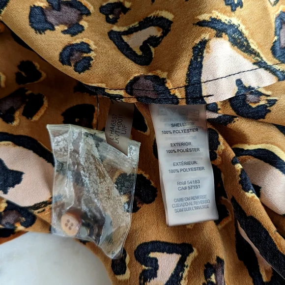 Karl Lagerfeld Paris Heart Print Long Sleeve Blouse - Picture 5 of 7